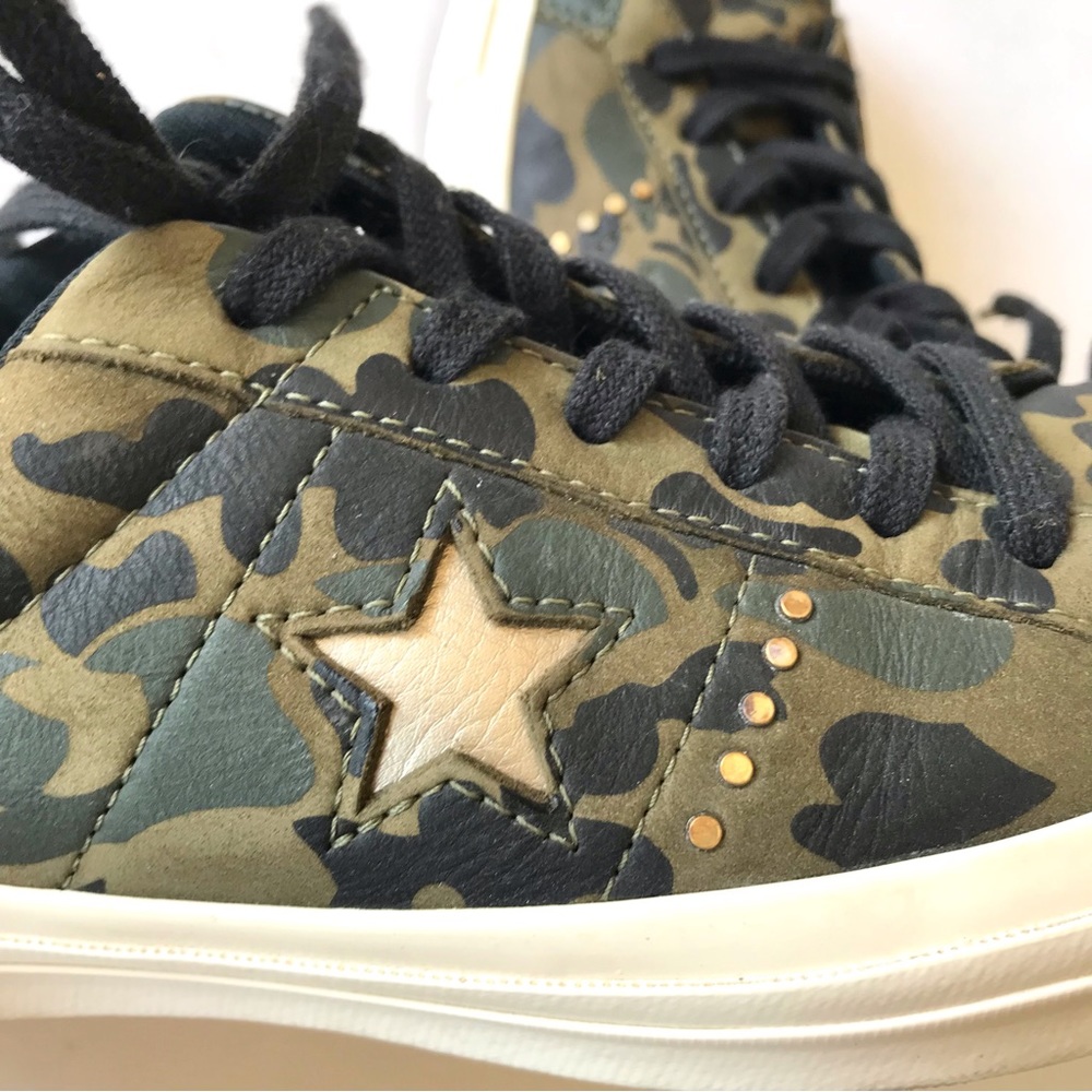 Converse All Star Chuck Taylor Camo Leather Unisex Sneakers Men’s 5 Women’s 7 - Picture 8 of 13